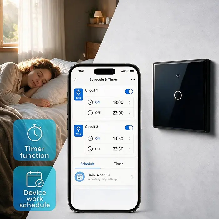 QOLTEC 52711 Умный сенсорный выключатель WiFi Tuya Photo 22