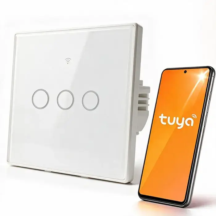 QOLTEC 52717 Smart Touch Light Switch WiFi Tuya Photo 2
