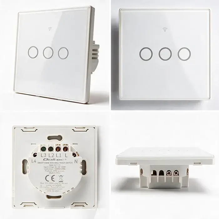 QOLTEC 52717 Smart Touch Light Switch WiFi Tuya Photo 6