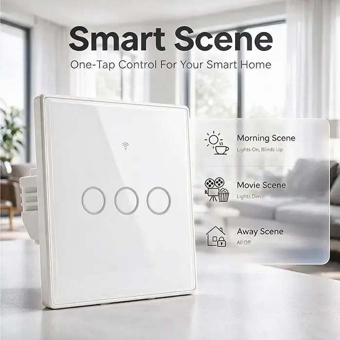 QOLTEC 52717 Smart Touch Light Switch WiFi Tuya Photo 7