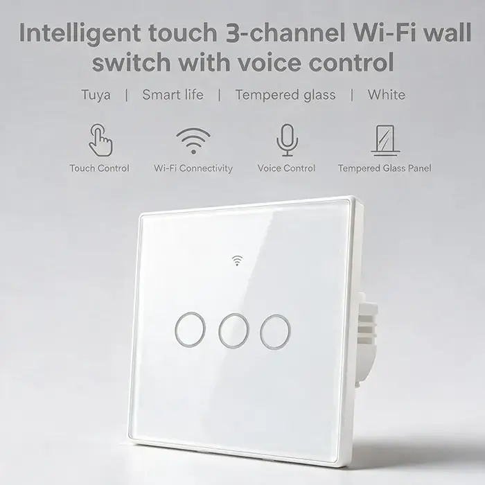 QOLTEC 52717 Smart Touch Light Switch WiFi Tuya Photo 10