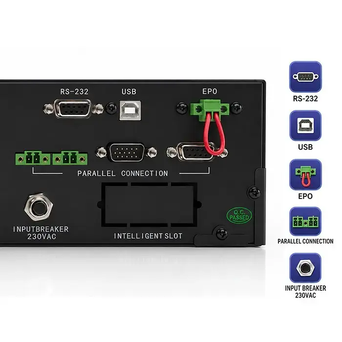 QOLTEC Pure Sine Wave UPS for RACK 3kVA 3000W PF1.0 Photo 5