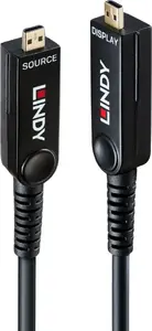 Lindy 38540 10m Optiskais hibrīda Micro-HDMI 8K60 LSZH kabelis ar noņemamiem HDMI savienotājiem
