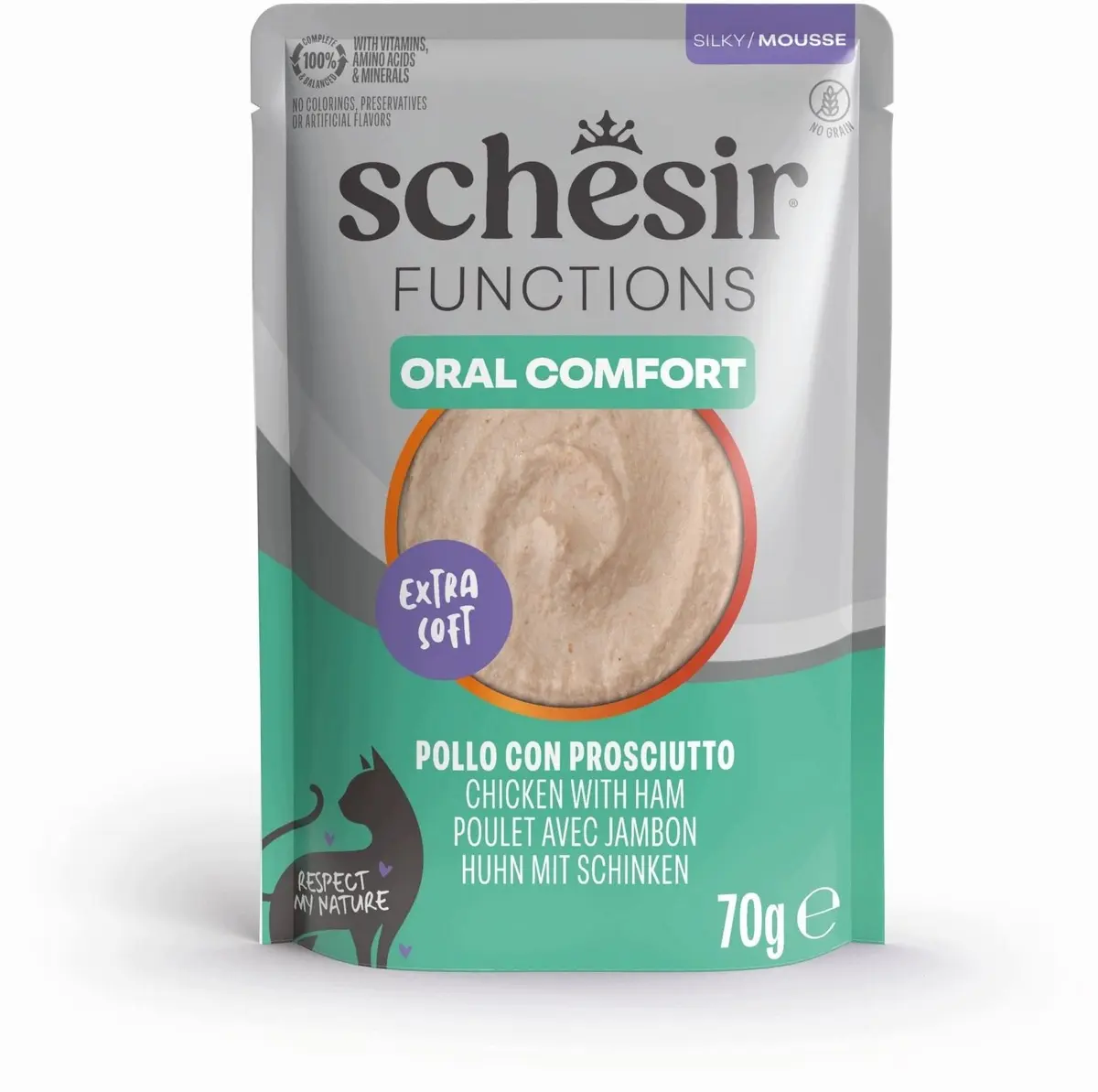 Schesir Functions Oral Comfort Mitrā kaķu
