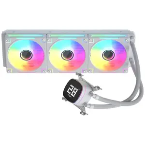 Fortron AD36-W Balts procesora ūdens dzesētājs ar ciparu temperatūras displeju un ARGB bezgalības spoguli 3x120mm 17.7-33dB 12V PWM