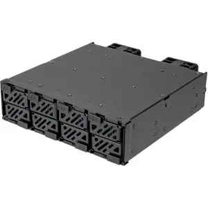 Silverstone Technology FSM08B-MS M.2 NVMe 8x SSD Enclosure for 5.25 Bay Black with Heatsink and Dual 40mm Fans Hot-Swappable