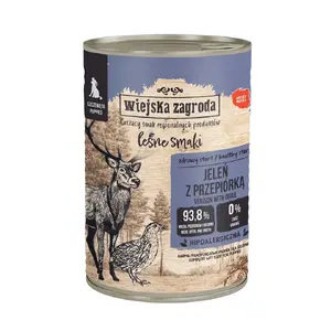 WIEJSKA ZAGRODA Forest Flavors Puppy Deer with quail wet dog food 400g grain-free complete feed