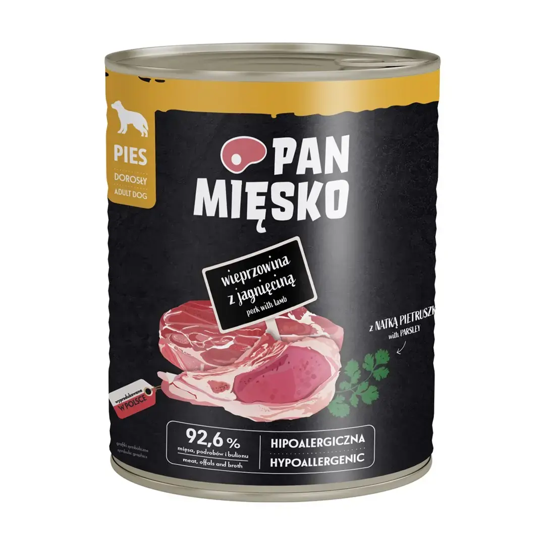 PAN MIĘSKO Mitrā suņu barība cūkgaļa
