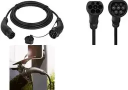 Harting EVC0107 EV Charging Cable Type 2 to Type 2 3-Phase 11 kW 20 A 10 m Black