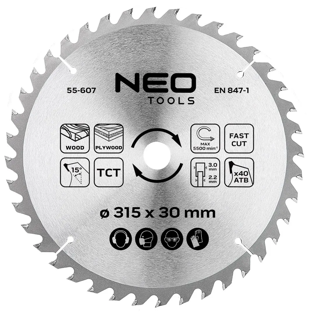 NEO tools 55-607 Cietmetāla zāģa asmens