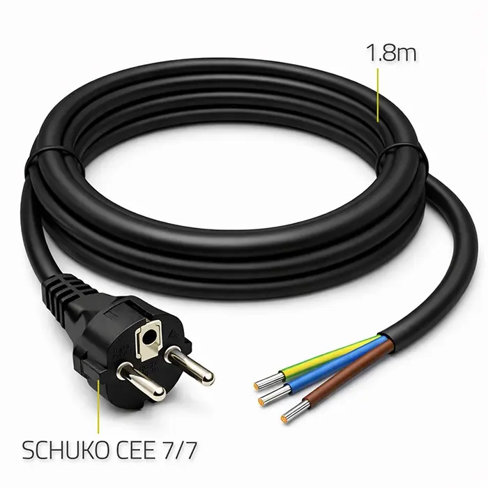Силовой кабель QOLTEC SCHUKO CEE 1.8м Photo 3