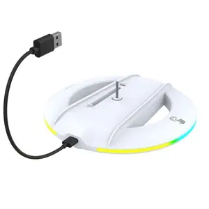 iPega P5S025S Vertical Stand with RGB Lighting for PlayStation 5 Slim and Pro White