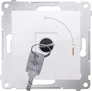 Kontakt-Simon Simon Basic Single Pole Switch with Two-Position Key White BMP1K.01/11