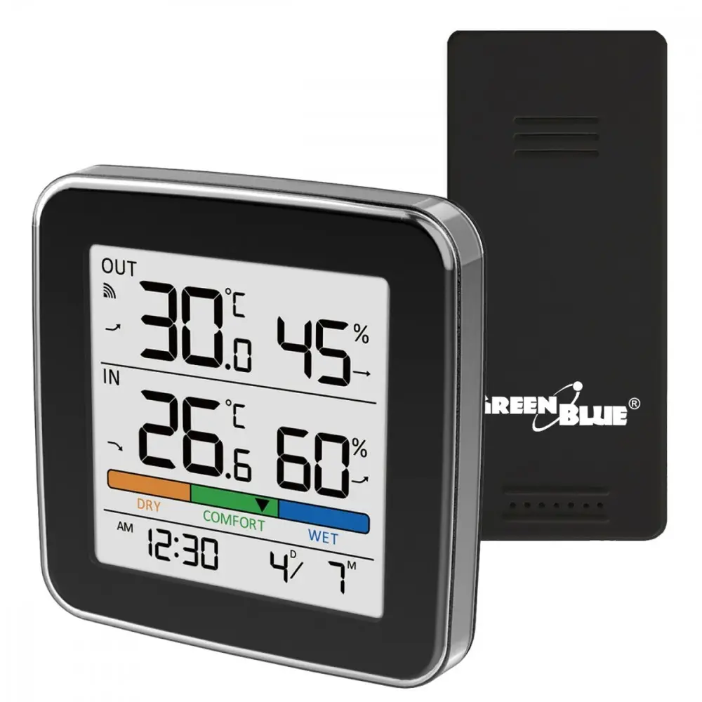 Bezvadu meteostacija GreenBlue GB169 B ar