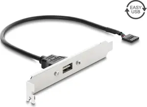 Delock 91799 USB 2.0 Slot Bracket with 1 x EASY USB Type-A Reversible Port