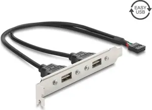 Delock 91800 USB 2.0 Slot Bracket with 2x EASY USB Type-A Ports