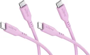 Goobay Набор 2x Кабель USB-C Силиконовый 1.5 м Розовый