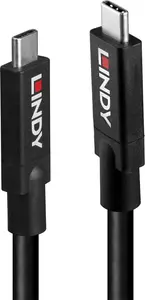 Lindy 43439 8m USB 3.2 USB-C uz USB-C aktīvais kabelis ar 10Gbps datu pārraidi, 8K60 video atbalstu un 100W Power Delivery