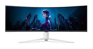 Игровой LCD монитор Acer Z57 A широкоформатный 32:9 7680x2160 белый со встроенными динамиками и HDMI