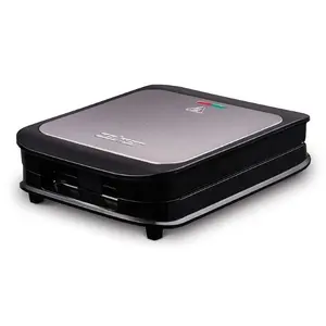 Zelmer ZSM7410 Sandwich Toaster 1200W for 4 Sandwiches with Non-Stick Coating Stainless Steel and Plastic Black