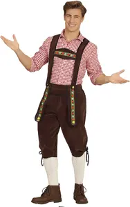 Widmann Bavarian tyrolerbukser dark brown German traditional trousers for Oktoberfest and costume parties