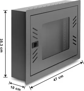 Delock 12-inch network cabinet and switch cabinet with removable front cover 6U black 43424
