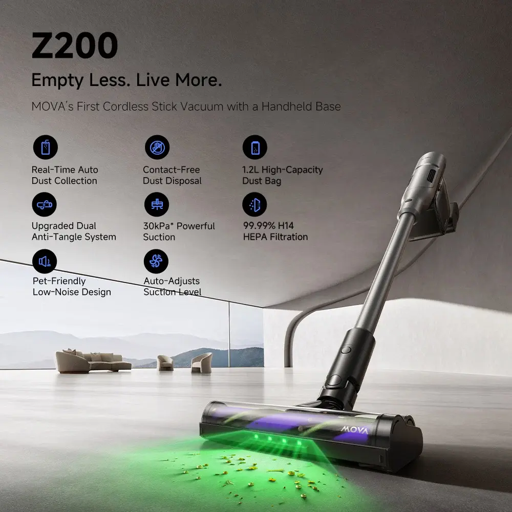 Беспроводной пылесос MOVA Z200 Auto-Empty Photo 2