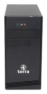 Terra PC 4000 Mini Tower Computer with Intel Core i3-14100 Processor, 8 GB DDR5-SDRAM, 500 GB SSD, and Intel UHD Graphics 730 in Black