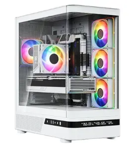 MODECOM Volcano AQ200 ARGB MIDI WHITE datora korpuss ar ARGB apgaismojumu