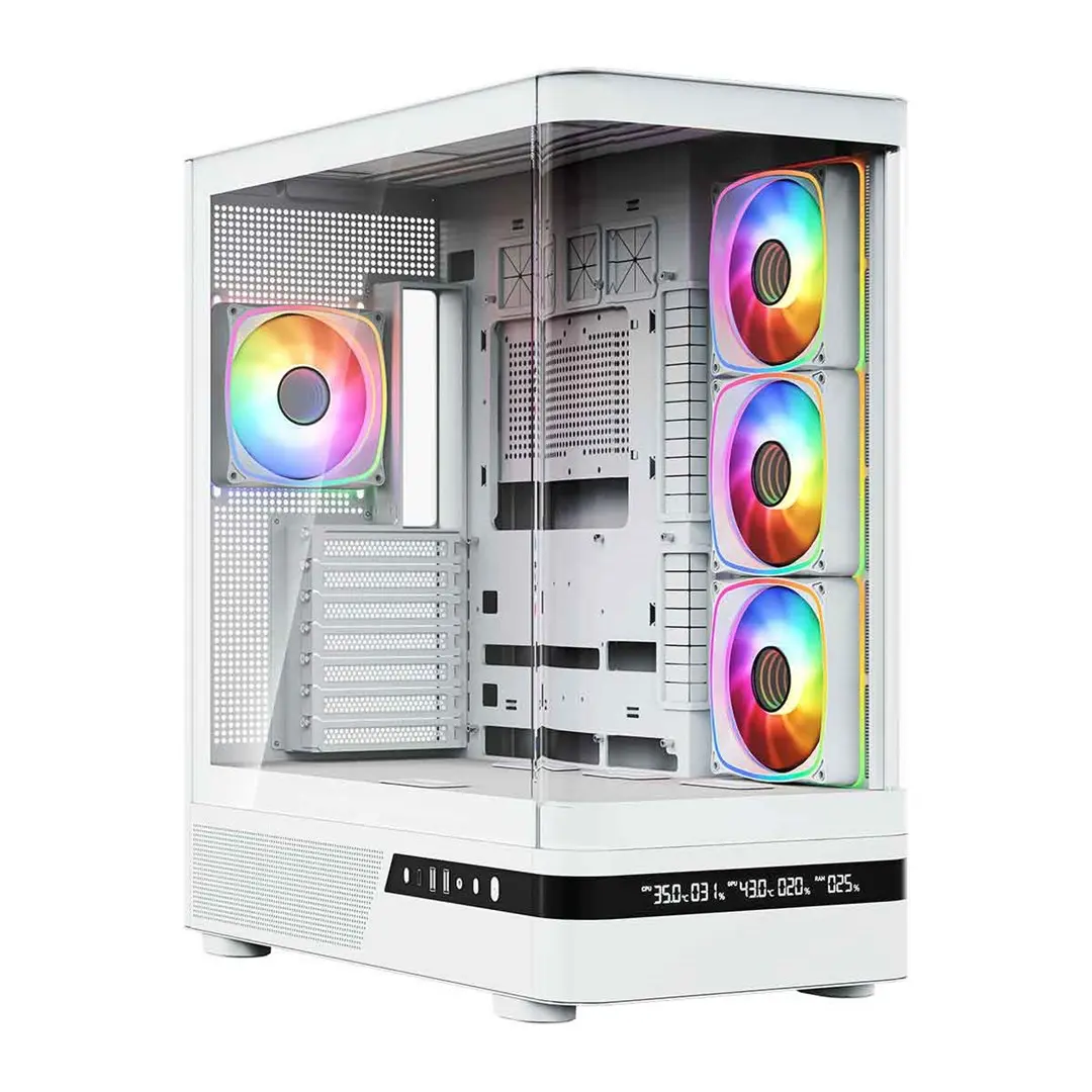 MODECOM Volcano AQ200 ARGB MIDI WHITE datora korpuss Photo 2