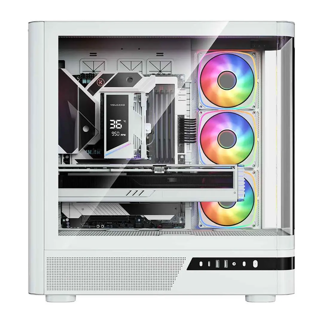 MODECOM Volcano AQ200 ARGB MIDI WHITE datora korpuss Photo 4
