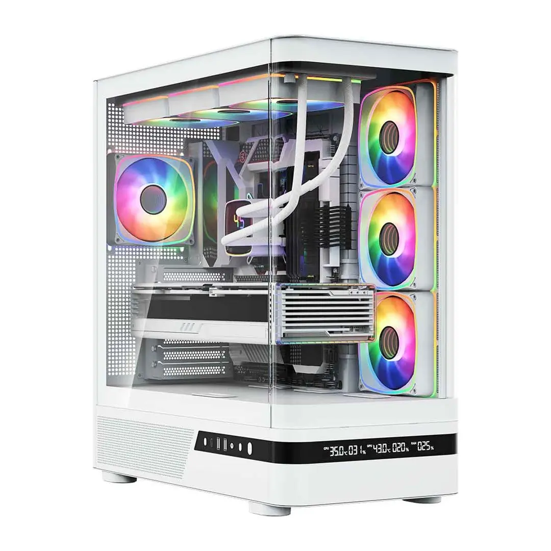 MODECOM Volcano AQ200 ARGB MIDI WHITE datora korpuss Photo 7