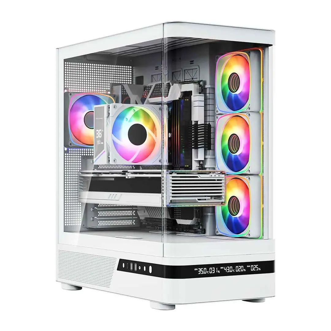 MODECOM Volcano AQ200 ARGB MIDI WHITE datora korpuss Photo 11