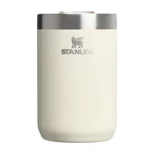 STANLEY Termokrūze The Everyday Camp Mug 0.35L Glancēta krēmkrāsas nerūsējošā tērauda ar vāciņu