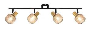 Подвесной светильник Spot Light Shadow Черный и Золотой 4x E14