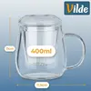Стеклянная кружка Vilde 139816 с ситечком 400 мл Photo 4