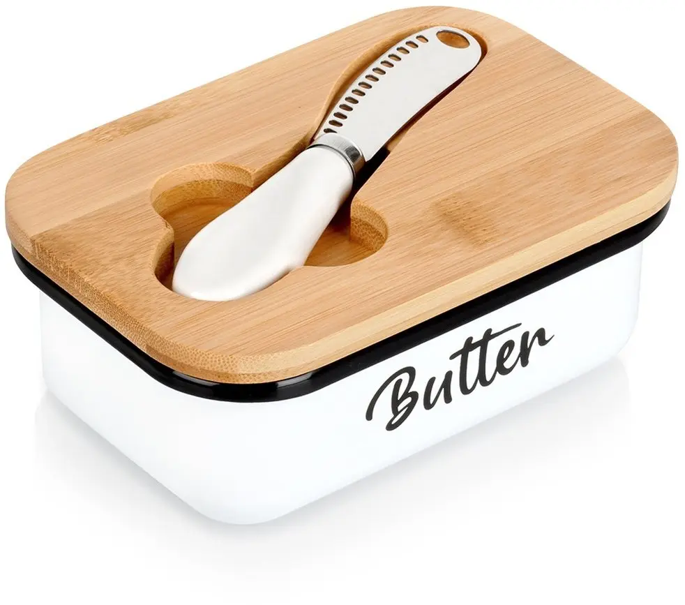 Vilde 139515 Butter Dish with Bamboo Lid and Knife Photo 7