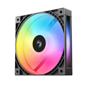 DeepCool FD12R ARGB V2 Datoru korpusa ventilators 12 cm Melns ar hidraulisko gultni un adresējamu RGB apgaismojumu