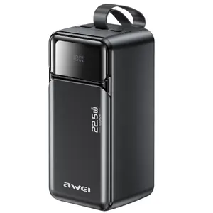 Ārējais akumulators Awei PA-106 50000 mAh 22.5W Power Delivery ar 3 USB-C pieslēgvietām