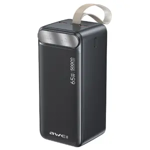Awei PA-81 Ārējais akumulators ar 50000mAh ietilpību un 65W jaudu ar diviem USB-A un USB-C portiem
