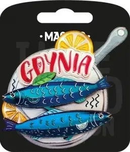 Pan Dragon suvenīru magnēts I love Poland Gdynia