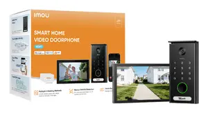 IMOU VDP7 Video Intercom System with 5 MP Camera and 17.8 cm 7-Inch Touch Monitor, Wireless and 2-Wire Connectivity, Human and Vehicle Detection, Black