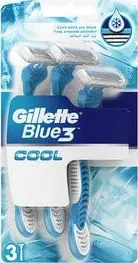Gillette Blue 3 Cool Vienreizējās lietošanas skuvekļi 3 gab. ar mitrinošu joslu un dzesējošu efektu