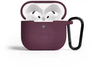 Силиконовый чехол Slowmoose Etteri для AirPods 4 темная вишня