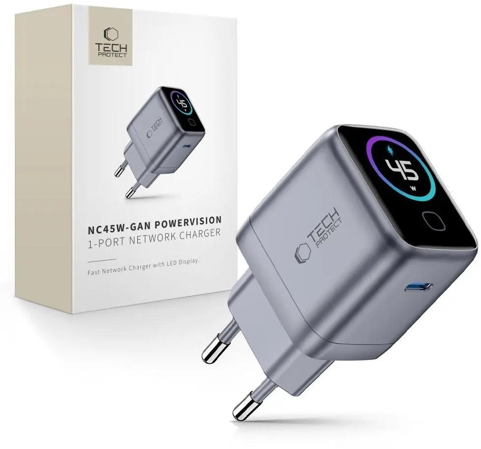 Tīkla lādētājs Tech-Protect PowerVision NC45W-GaN USB-C