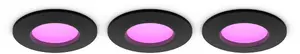 Helios Philips Hue White and Color Ambiance Slim Recessed Light S Triple Pack Black