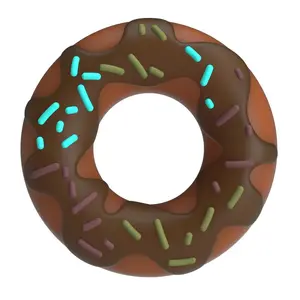 FOR HIM Super Donut Penis Ring Brown Шоколадно-коричневый Силиконовый Водонепроницаемый