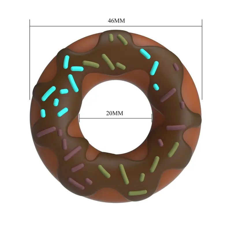 FOR HIM Super Donut Penis Ring Brown Photo 6