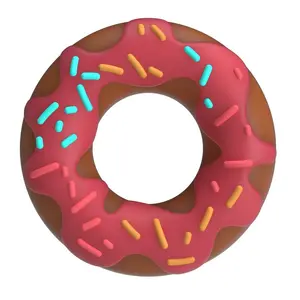 PRETTY LOVE Super Donut Penis Ring Pink эрекционное кольцо розового цвета из мягкого силикона с водонепроницаемым корпусом и разноцветной посыпкой