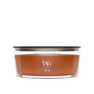WoodWick Saffron Smoke Scented Candle Ellipse 453.6g with Pluswick Innovation